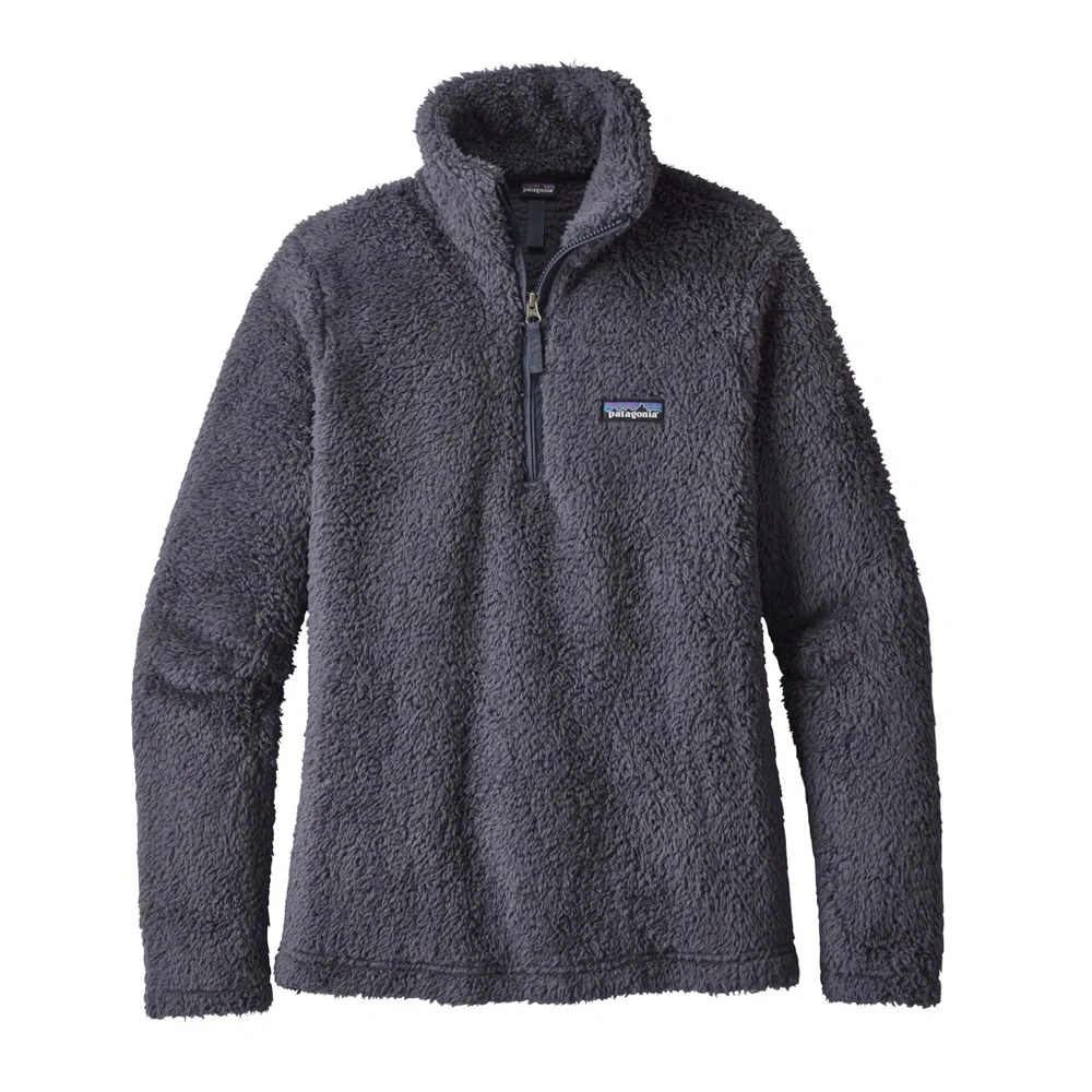 Patagonia Women’s 1/4 Zip Los Gatos Smolder Blue Soft Fleece Pullover L - Picture 2 of 15